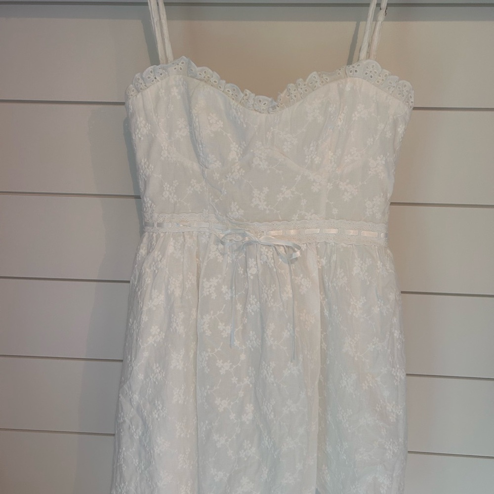 Altar’d State white eyelet embroidered mini dress - Picture 2 of 10